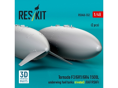 Panavia Tornado F.3 / Gr.1 / Gr.4 - 1500l Underwing Fuel Tanks - Riveted (Raf/Rsaf) (2 Pcs / 3d Printed) - image 3
