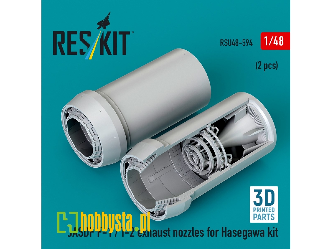 Jasdf F-1 / T-2 - 3d-printed Exhaust Nozzles (For Hasegawa Kits) - image 1