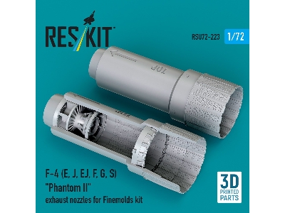 Mcdonnell Douglas F-4 E, J, Ej, F, G, S Phantom Ii - 3d-printed Exhaust Nozzles (For Finemolds Kits) - image 1