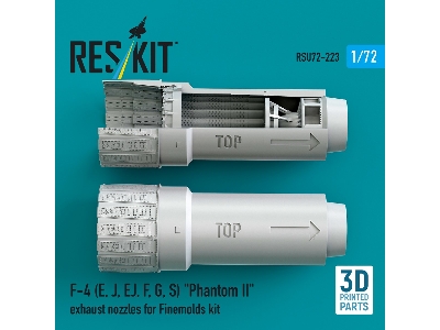 Mcdonnell Douglas F-4 E, J, Ej, F, G, S Phantom Ii - 3d-printed Exhaust Nozzles (For Finemolds Kits) - image 2