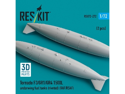 Panavia Tornado F.3 / Gr.1 / Gr.4 - 1500l Underwing Fuel Tanks - Riveted (Raf/Rsaf) (2 Pcs / 3d Printed) - image 2