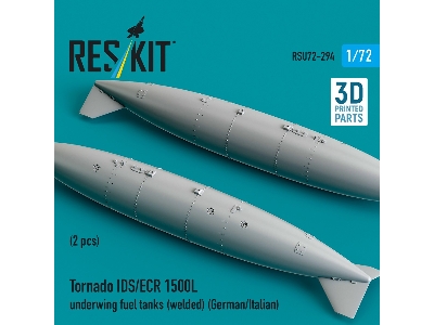 Panavia Tornado Ids / Ecr - 1500l Underwing Fuel Tanks - Welded (German Af / Italian Af) (2 Pcs / 3d Printed) - image 2