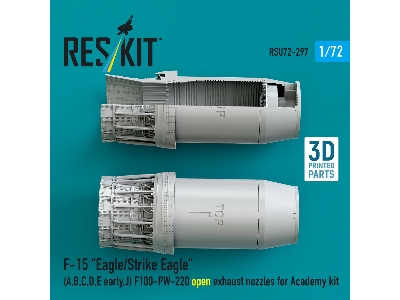 F&#8209;15 A, B, C, D, E Early, J Eagle / Strike Eagle - 3d-printed F100-pw-220 Open Exhaust Nozzles (For Academy Kits) - image 