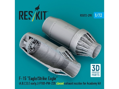 F&#8209;15 A, B, C, D, E Early, J Eagle / Strike Eagle - 3d-printed F100-pw-220 Closed Exhaust Nozzles (For Academy Kits) - imag