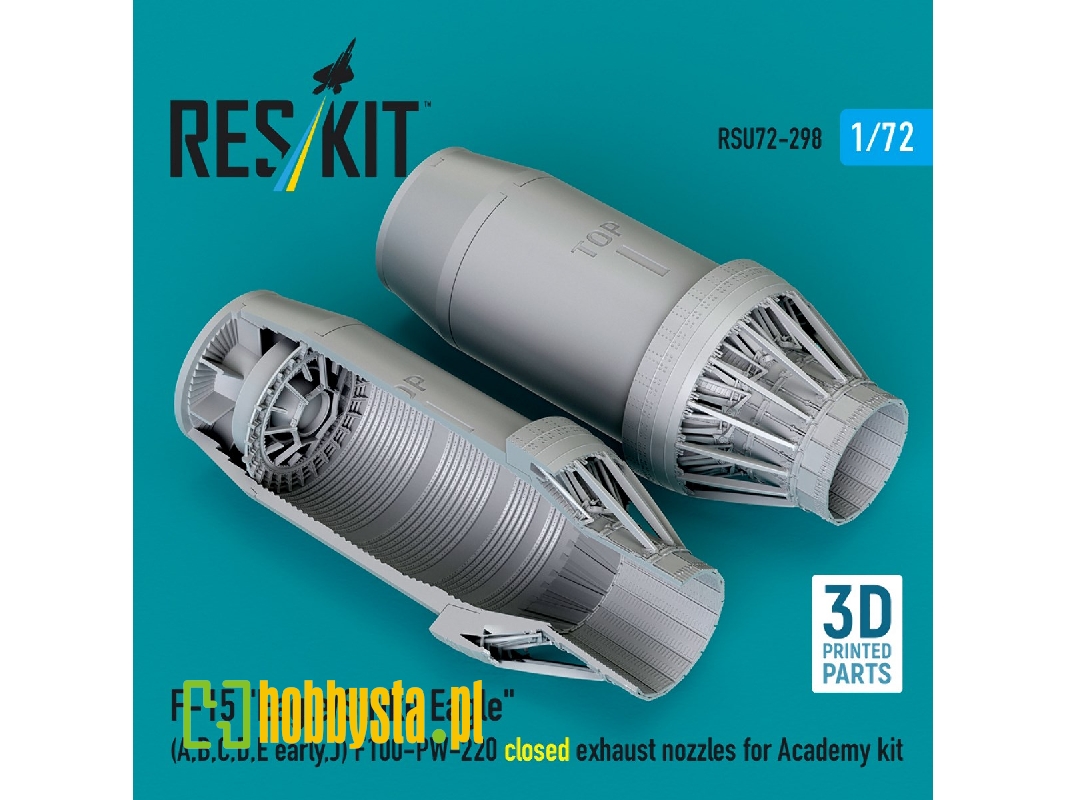 F&#8209;15 A, B, C, D, E Early, J Eagle / Strike Eagle - 3d-printed F100-pw-220 Closed Exhaust Nozzles (For Academy Kits) - imag