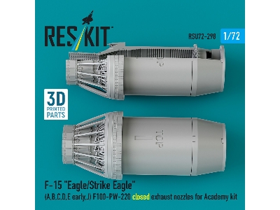 F&#8209;15 A, B, C, D, E Early, J Eagle / Strike Eagle - 3d-printed F100-pw-220 Closed Exhaust Nozzles (For Academy Kits) - imag