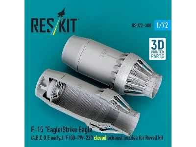 F&#8209;15 A, B, C, D, E Early, J Eagle / Strike Eagle - 3d-printed F100-pw-220 Closed Exhaust Nozzles (For Revell Kits) - image