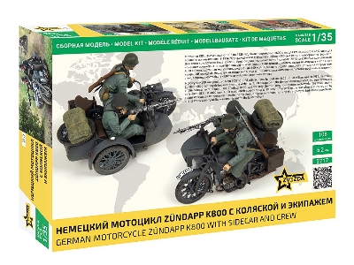 German Motorcycle Zündapp K800 With Sidecar And Crew - image 2