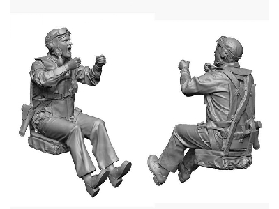 Ww2 Us Navy Pilot & Rear Gunner Set 2 (Engaged / 4 Heads) - image 4 Ww2 Us Navy Pilot & Rear Gunner Set 2 (Engaged / 4 Heads) - image 4