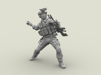 Us Navy Seal Scar Mk.20 Sniper Throwing An M18 - image 2