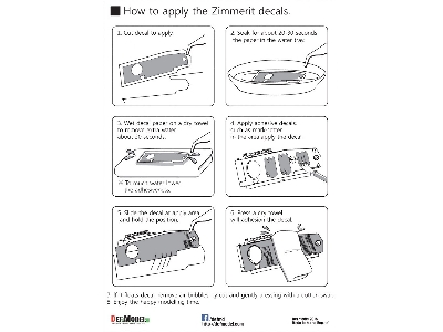 Tiger I Mid/Late - Zimmerit Decal Set With Pe Grill (For Tamiya Kits) - image 2