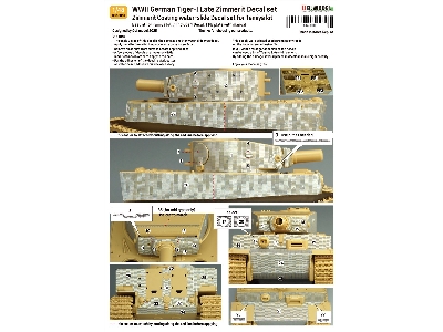 Tiger I Mid/Late - Zimmerit Decal Set With Pe Grill (For Tamiya Kits) - image 6