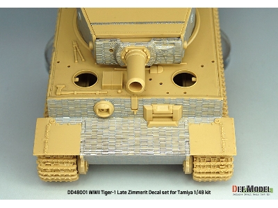 Tiger I Mid/Late - Zimmerit Decal Set With Pe Grill (For Tamiya Kits) - image 7