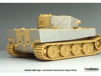 Tiger I Mid/Late - Zimmerit Decal Set With Pe Grill (For Tamiya Kits) - image 10