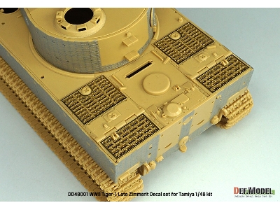 Tiger I Mid/Late - Zimmerit Decal Set With Pe Grill (For Tamiya Kits) - image 12