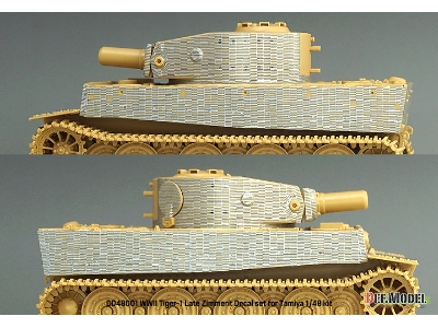 Tiger I Mid/Late - Zimmerit Decal Set With Pe Grill (For Tamiya Kits) - image 13
