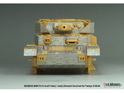 Pz.Kpfw.Iv Ausf.H Late / J Early - Zimmerit Decal Set (For Tamiya Kits) - image 7