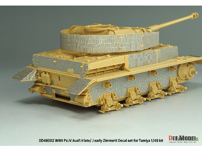 Pz.Kpfw.Iv Ausf.H Late / J Early - Zimmerit Decal Set (For Tamiya Kits) - image 9