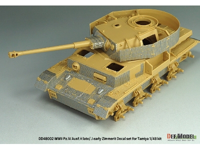 Pz.Kpfw.Iv Ausf.H Late / J Early - Zimmerit Decal Set (For Tamiya Kits) - image 10