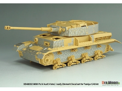 Pz.Kpfw.Iv Ausf.H Late / J Early - Zimmerit Decal Set (For Tamiya Kits) - image 13