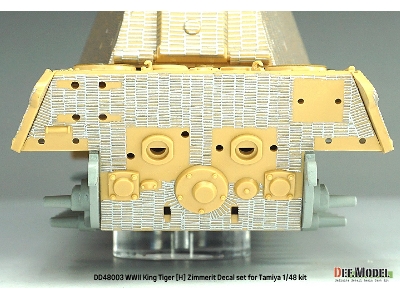 King Tiger (Henschel Turret) - Zimmerit Decal Set With Pe Grill (For Tamiya Kits) - image 5