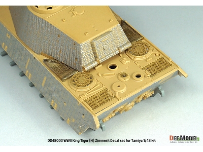 King Tiger (Henschel Turret) - Zimmerit Decal Set With Pe Grill (For Tamiya Kits) - image 7