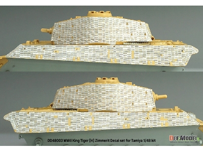 King Tiger (Henschel Turret) - Zimmerit Decal Set With Pe Grill (For Tamiya Kits) - image 8