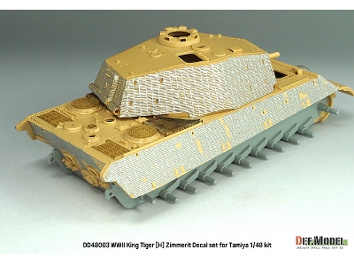 King Tiger (Henschel Turret) - Zimmerit Decal Set With Pe Grill (For Tamiya Kits) - image 9