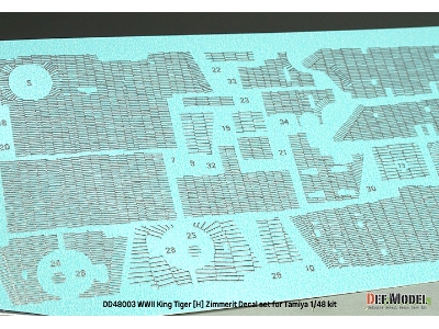 King Tiger (Henschel Turret) - Zimmerit Decal Set With Pe Grill (For Tamiya Kits) - image 12