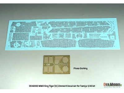 King Tiger (Henschel Turret) - Zimmerit Decal Set With Pe Grill (For Tamiya Kits) - image 13