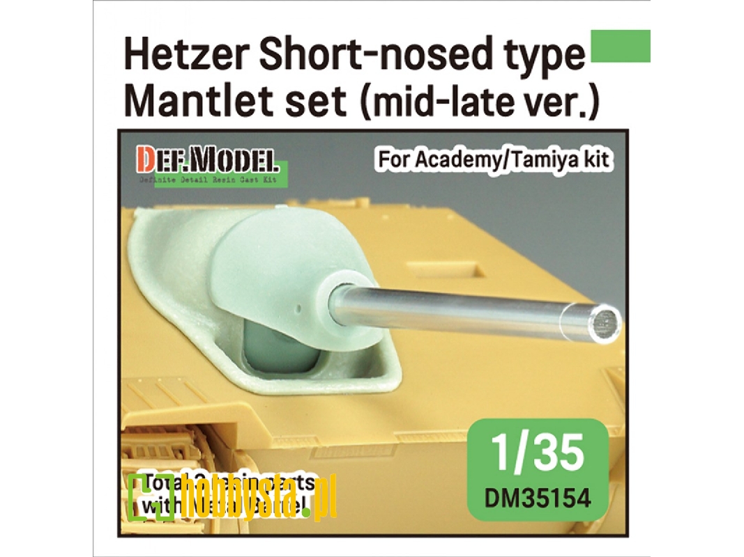 German Hetzer Late - Short Type Mantlet / Barrel Set (For Academy And Tamiya Kits) - image 1 German Hetzer Late - Short Type Mantlet / Barrel Set (For Academy And Tamiya Kits) - image 1