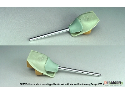 German Hetzer Late - Short Type Mantlet / Barrel Set (For Academy And Tamiya Kits) - image 3