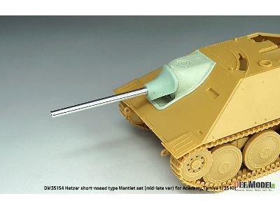 German Hetzer Late - Short Type Mantlet / Barrel Set (For Academy And Tamiya Kits) - image 5