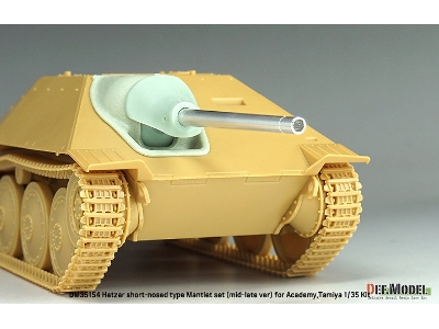 German Hetzer Late - Short Type Mantlet / Barrel Set (For Academy And Tamiya Kits) - image 6