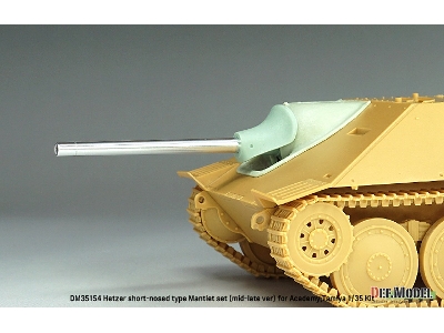 German Hetzer Late - Short Type Mantlet / Barrel Set (For Academy And Tamiya Kits) - image 7