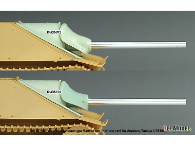 German Hetzer Late - Short Type Mantlet / Barrel Set (For Academy And Tamiya Kits) - image 9
