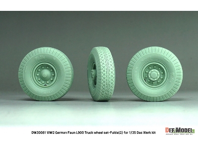 German Wwii Faun L900 - Truck Wheel Set 2 Fulda (For Das Werk Kits) - image 6
