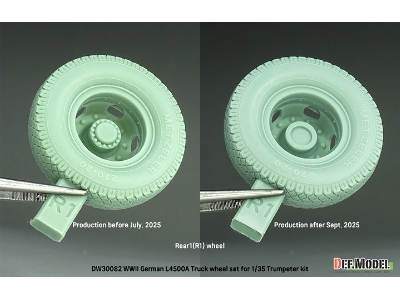 German Wwii Mercedes L4500 A - Truck Wheel Set (For Trumpeter Kits) - image 7
