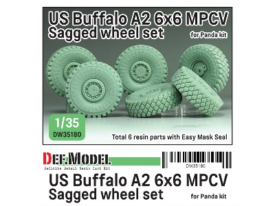 Us Buffalo A2 6x6 Mpcv Sagged Wheel Set (For Panda Kits) - image 1