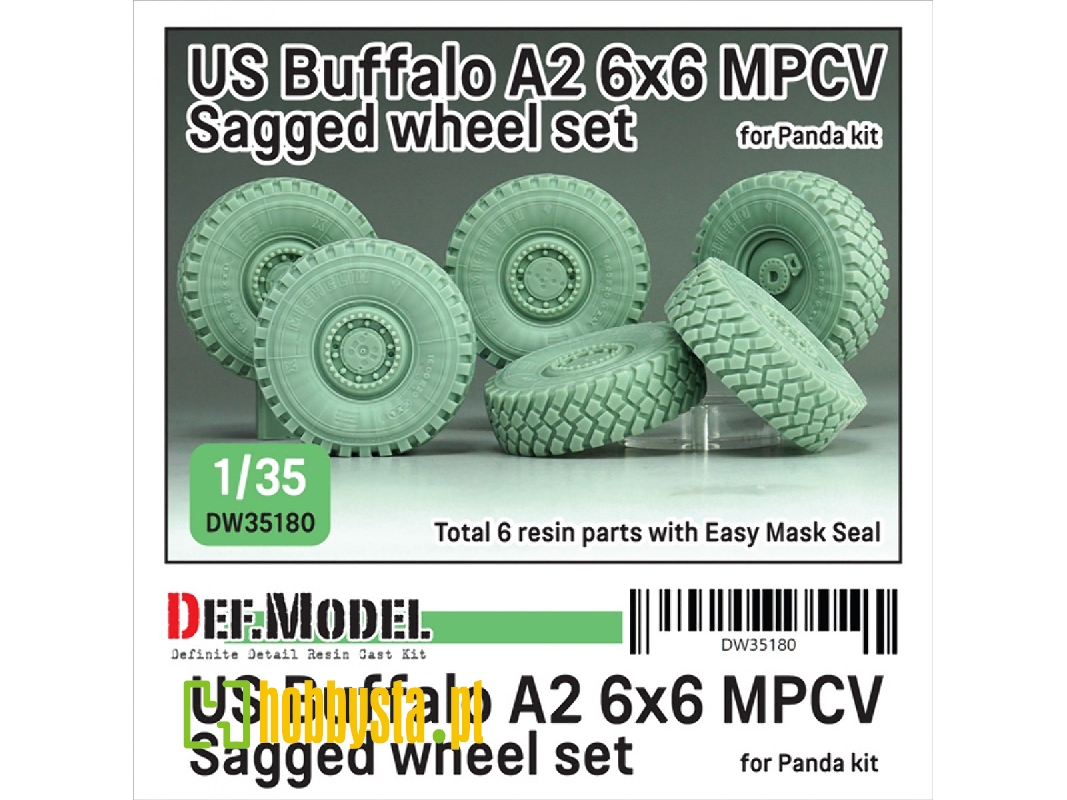 Us Buffalo A2 6x6 Mpcv Sagged Wheel Set (For Panda Kits) - image 1