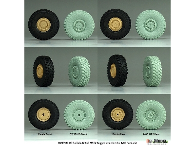 Us Buffalo A2 6x6 Mpcv Sagged Wheel Set (For Panda Kits) - image 6