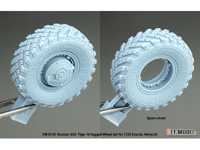 Russian Gaz Tigr-m - Sagged Wheel Set (For Zvezda And Meng Kits) - image 5