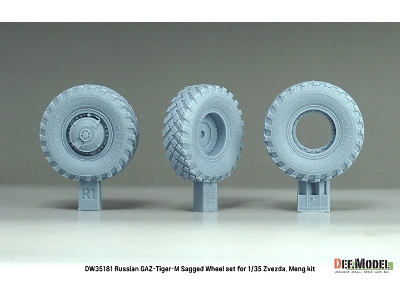 Russian Gaz Tigr-m - Sagged Wheel Set (For Zvezda And Meng Kits) - image 7