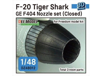 F-20 Tigershark - Nozzle Set Closed (Ge Yf404-100 / For Freedom Model Kits) - image 1
