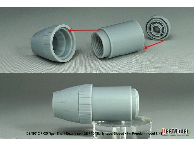 F-20 Tigershark - Nozzle Set Closed (Ge Yf404-100 / For Freedom Model Kits) - image 4