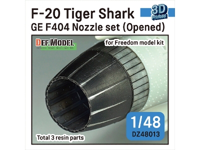 F-20 Tigershark - Nozzle Set Opened (Ge Yf404-100 / For Freedom Model 1/48) - image 1