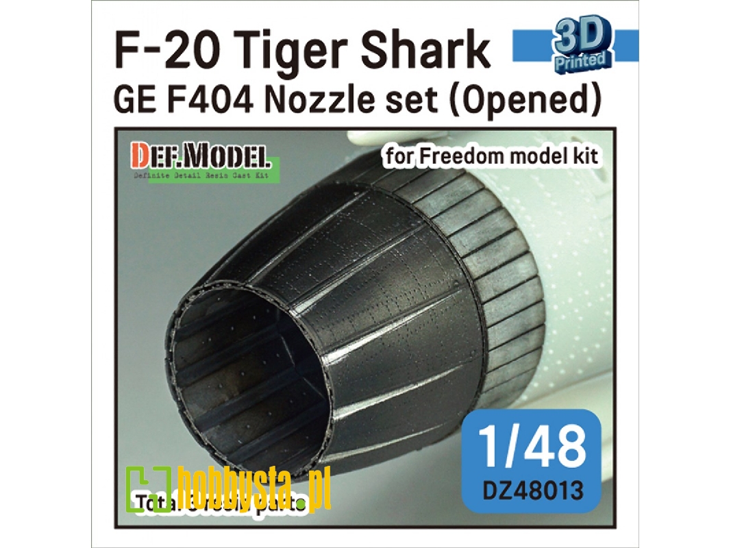 F-20 Tigershark - Nozzle Set Opened (Ge Yf404-100 / For Freedom Model 1/48) - image 1 F-20 Tigershark - Nozzle Set Opened (Ge Yf404-100 / For Freedom Model 1/48) - image 1