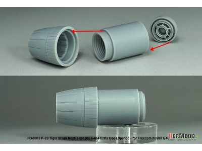 F-20 Tigershark - Nozzle Set Opened (Ge Yf404-100 / For Freedom Model 1/48) - image 5