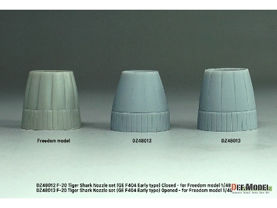 F-20 Tigershark - Nozzle Set Opened (Ge Yf404-100 / For Freedom Model 1/48) - image 8
