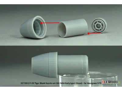 F-20 Tigershark - Nozzle Set Closed (Ge Yf404-100 / For Hasegawa Kits) - image 4